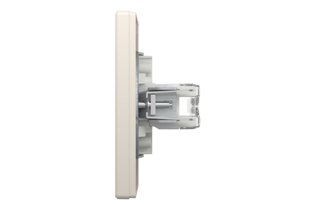 Розетка комп'ютерна RJ45 UTP категорія 6 подвійна Крем Asfora (EPH4800123)