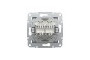 Розетка комп'ютерна RJ45 UTP категорія 6 подвійна Asfora Сталь (EPH4800162)