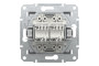 Розетка комп'ютерна RJ45 UTP категорія 6 подвійна Asfora Сталь (EPH4800162)