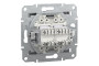 Розетка комп'ютерна RJ45 UTP категорія 6 подвійна Asfora Сталь (EPH4800162)