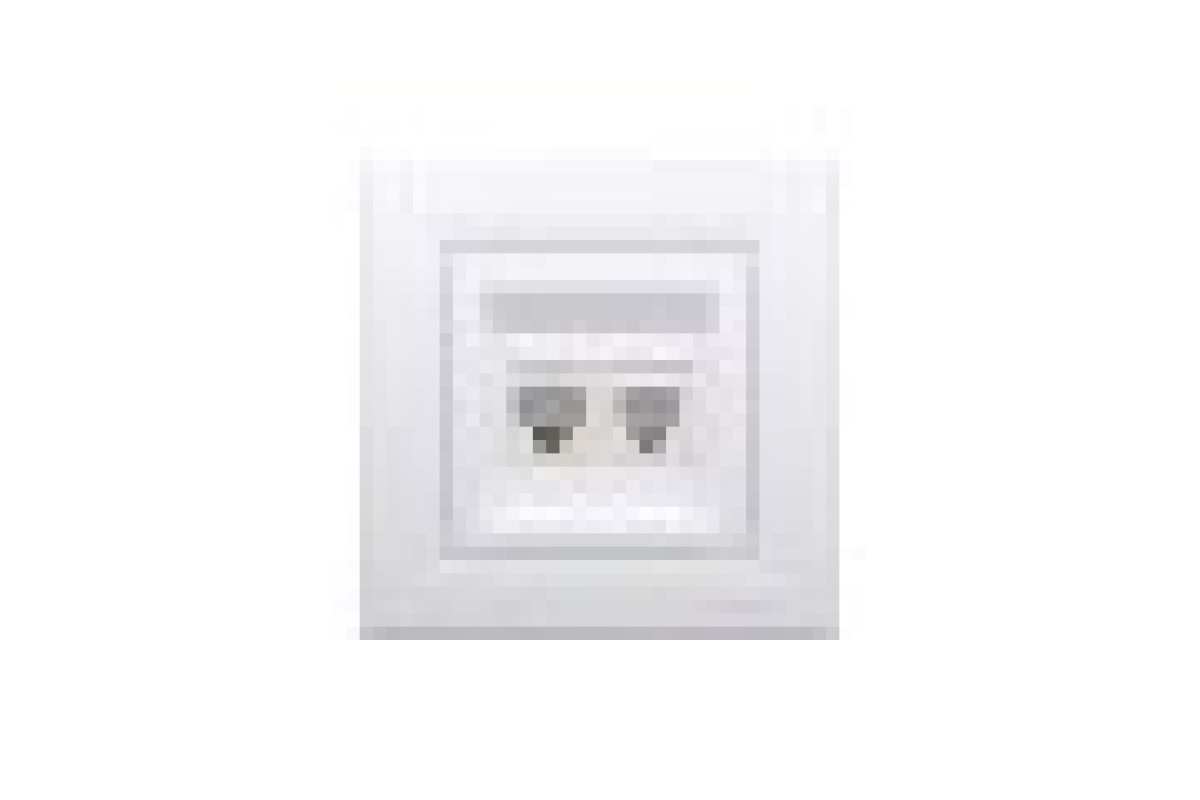 Розетка комп'ютерна RJ45 категорія 5Е І ТЕЛЕФОННА Розетка RJ12 Біла Asfora (EPH4900121)