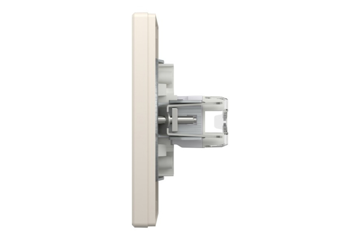 Розетка комп'ютерна RJ45 категорія 5Е І ТЕЛЕФОННА Розетка RJ12 Крем Asfora (EPH4900123)