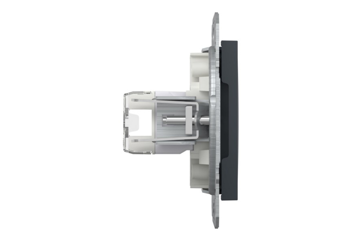 Розетка комп'ютерна RJ45 STP категорія 5Е Asfora Антрацит (EPH5000171)