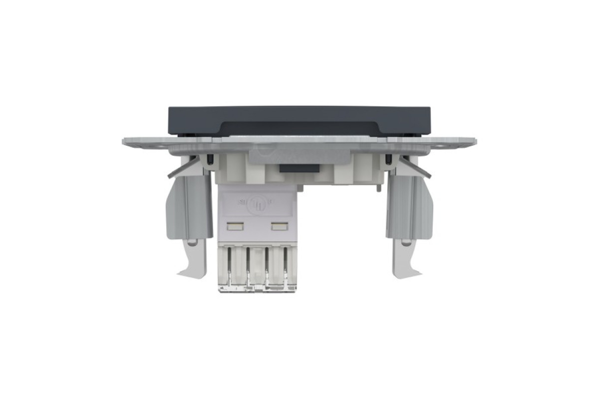 Розетка комп'ютерна RJ45 STP категорія 5Е Asfora Антрацит (EPH5000171)