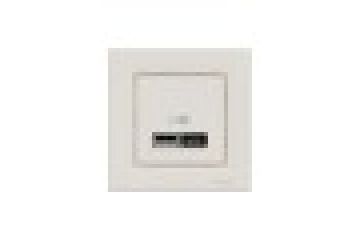 Подвійна USB зарядка 2.4 A Asfora крем (EPH2700323)