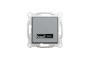 Подвійна USB зарядка 2.4 A Asfora сталь (EPH2700362)