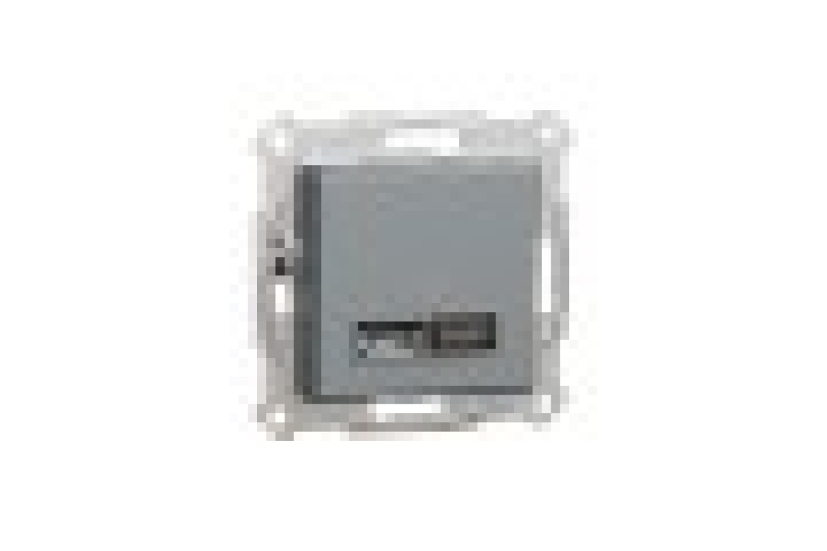 Подвійна USB зарядка 2.4 A Asfora сталь (EPH2700362)