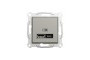 Подвійна USB зарядка 2.4 A Asfora бронза (EPH2700369)