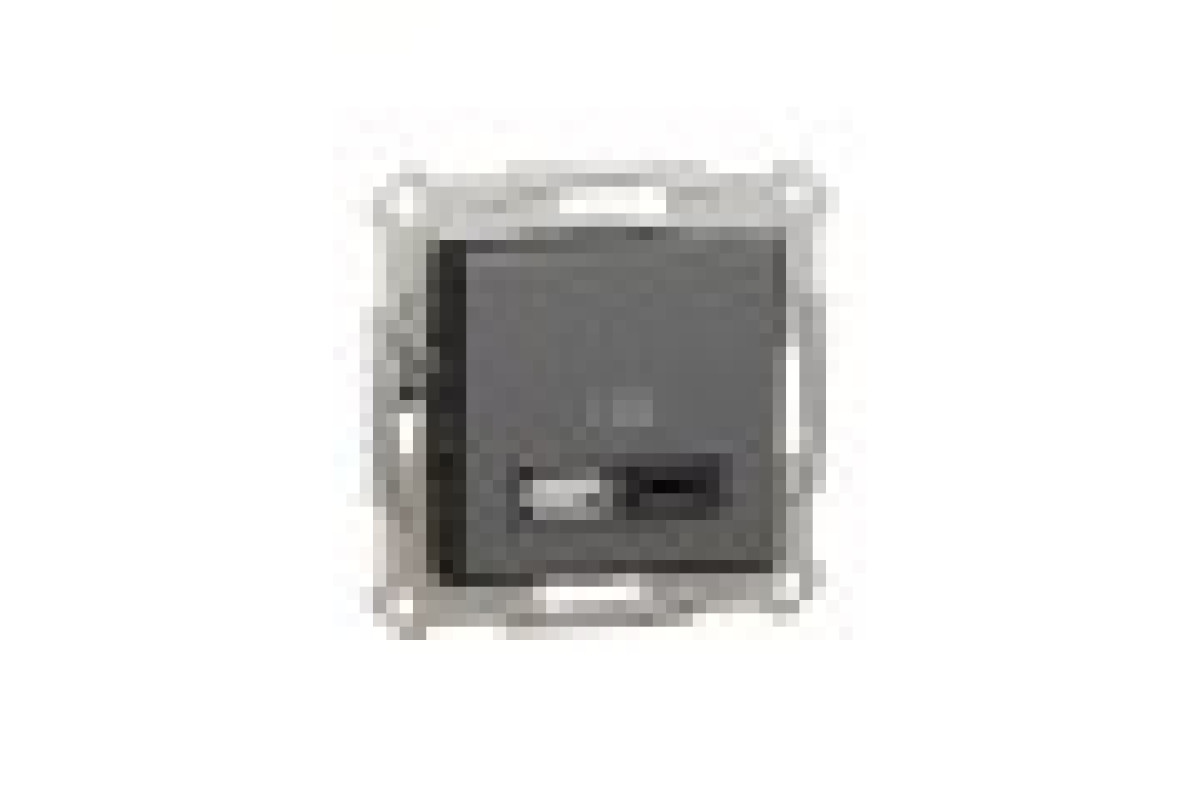 USB розетка А+С, 3 А, 45 Вт, антрацит (EPH2700471)
