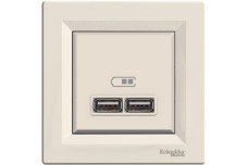 USB Розетка 2,1A Крем Asfora (EPH2700223)
