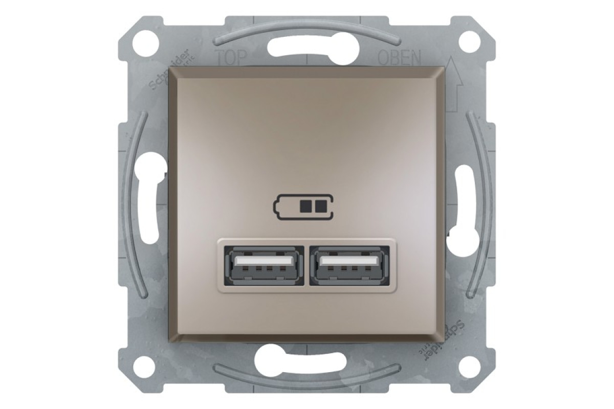USB Розетка 2,1A Бронза Asfora (EPH2700269)