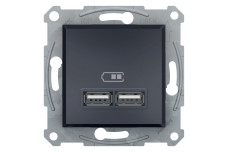 USB Розетка 2,1A Антрацит Asfora (EPH2700271)