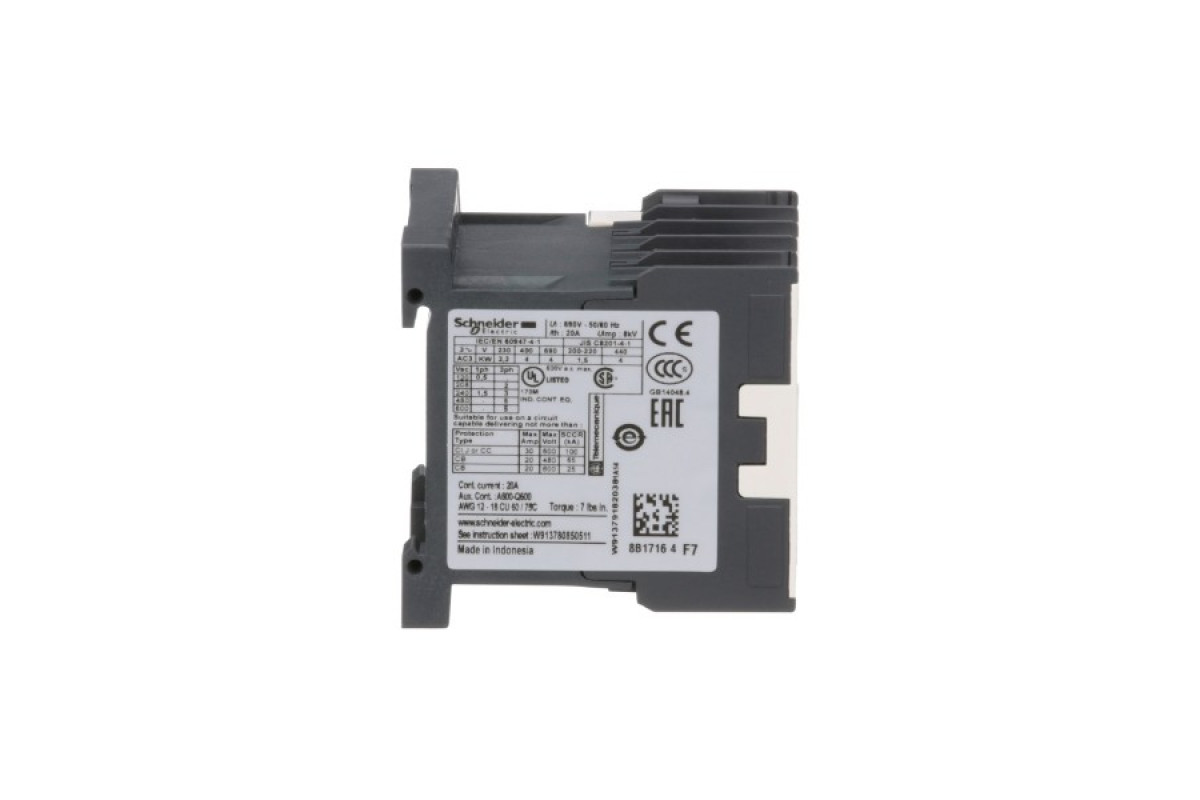 Контактор TeSys K 3P 9A НВ ~110В ГВИНТ (LC1K0910F7)