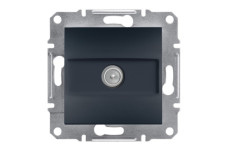 TV Розетка прохідна Asfora Антрацит 8dB (EPH3200371)
