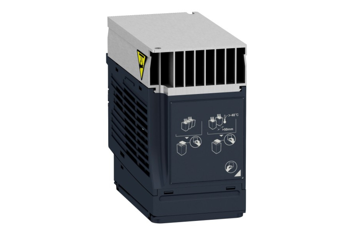 Перетворювач частоти ATV320C 0,18кВт 220В, 3ф живлення, компакт, без ЕМС-фільтру (ATV320U02M3C)
