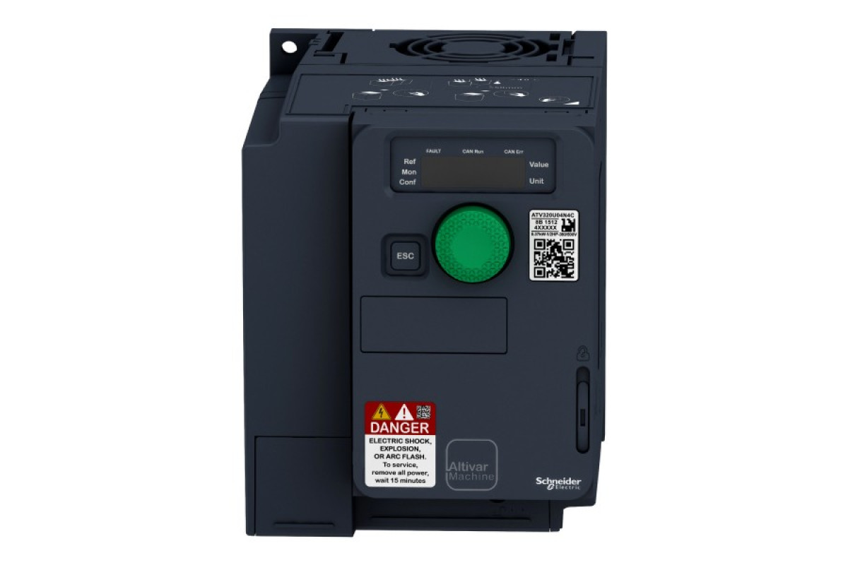 Перетворювач частоти ATV320C 0,37кВт 380-500В, компакт, з ЕМС-фільтром C2 (ATV320U04N4C)
