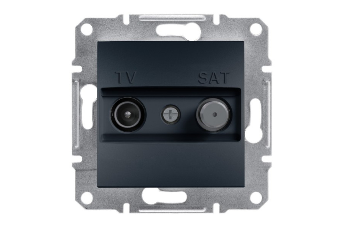TV-SAT Розетка Кінцева А Asfora Антрацит (EPH3400171)