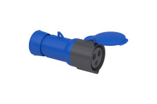 Кабельна розетка PratiKa, пряма, 16 A, 2P + E, 200-250 B AC, IP44 (PKF32M423)