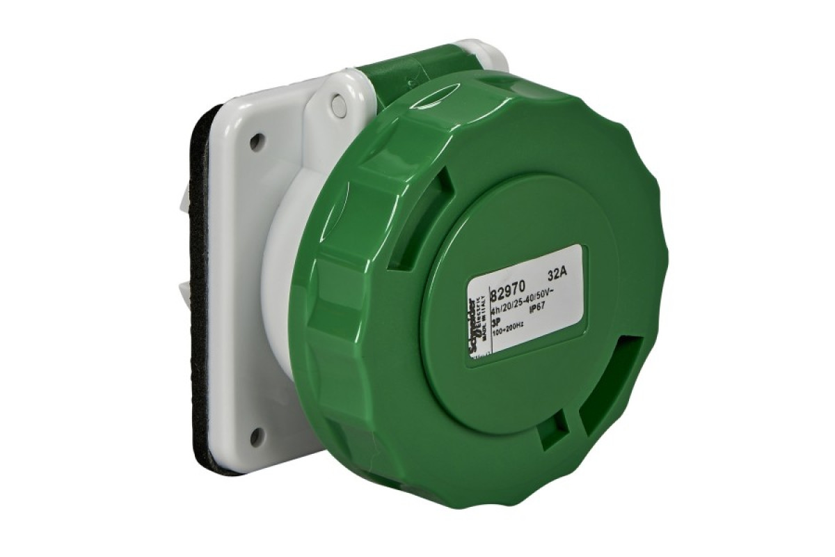 Промислова розетка PratiKa - 32 A - 3P - 20...25 V AC - IP67 (82970)