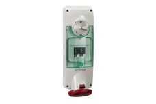 Розетка з блоком та DIN 63А 3Р+Е IP65 415В (PKB63U534)