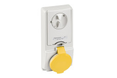 Розетка Unika з блоком - 16 A - 2P + E - 100...130 V AC - IP44 - panel (82128)