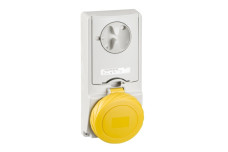 Розетка Unika з блоком - 32 A - 2P + E - 100...130 V AC - IP65 - panel (82189)