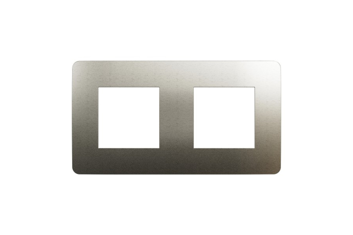 Рамка Unica Studio Metal, 2 пости, 2 x 2 модуля, бронза або беж (NU280451M)