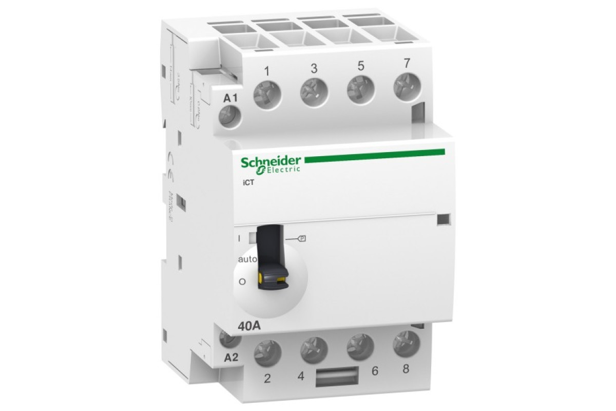 Контактор 40A 4NO 220/240В ~ 50Гц ручний (A9C21844)