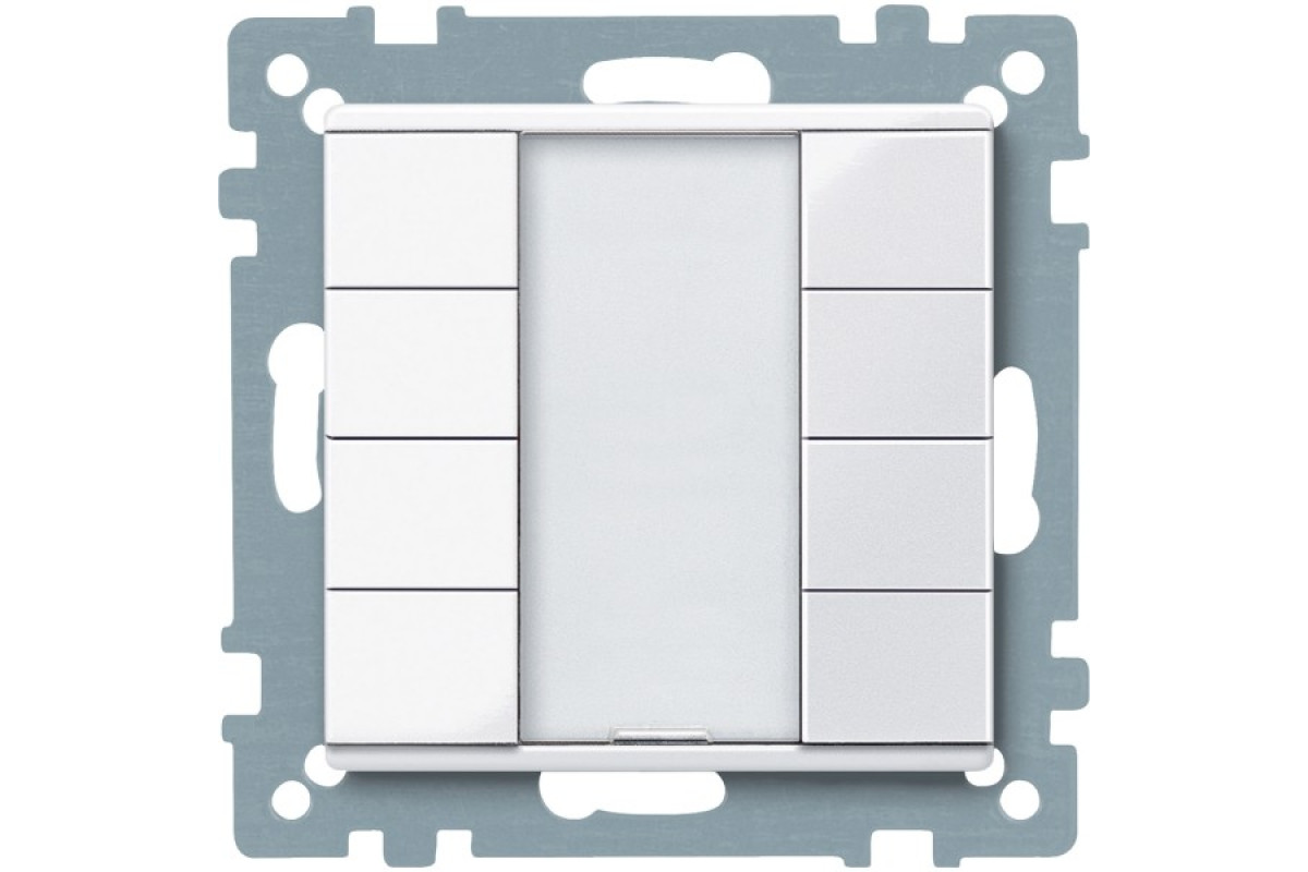 Кнопковий вимикачі KNX, 4-позиційна кнопка, активний білий, глянцевий, System M (MTN617425)