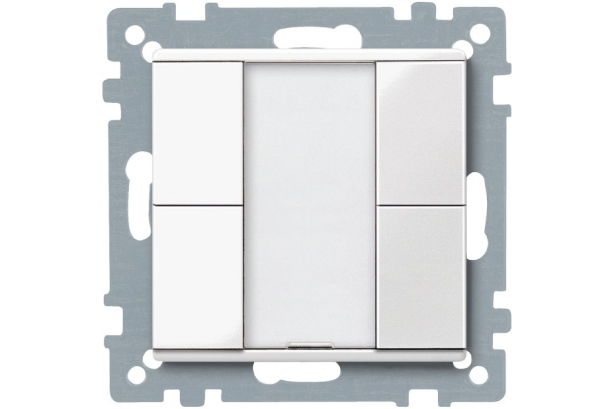 Кнопковий вимикачі KNX, 2-позиційна кнопка, полярний білий, глянцевий, System M (MTN617219)