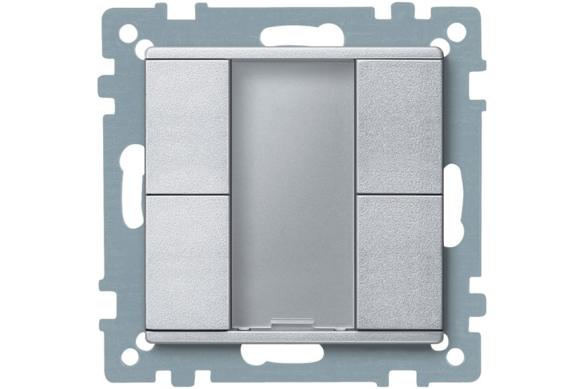 KNX кнопковий пост керування, 2 кнопки, алюміній, System M (MTN627660)