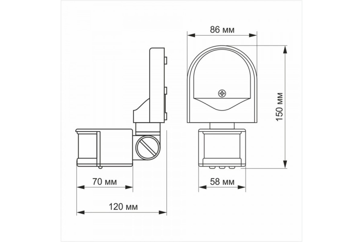 Датчик руху та освітленості VIDEX VL-SPW02B 220V 1200W інфрачервоний (VL-SPW02B)