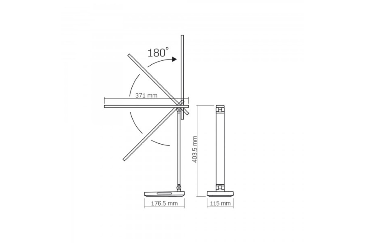 LED лампа настiльна з бездротовою зарядкою VIDEX VL-TF17B 18W 1800-6500K (VL-TF17B)