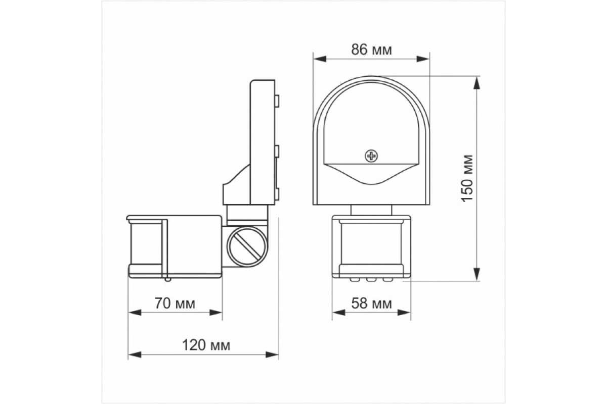 Датчик руху та освітленості VIDEX VL-SPW02W 220V 1200W інфрачервоний (VL-SPW02W)
