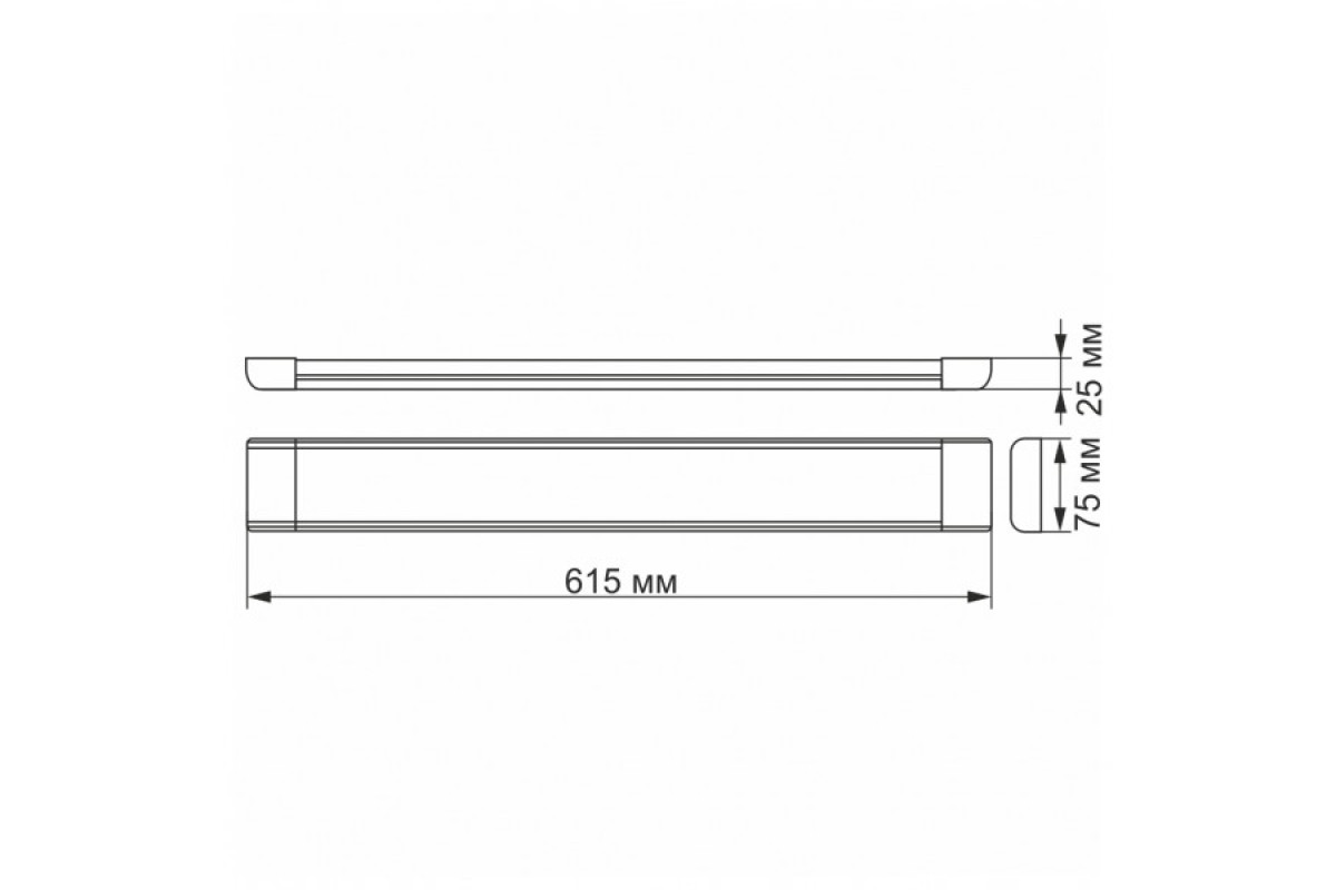 LED світильник лінійний VIDEX 27W 0,6М 5000K (VL-BN-27065)