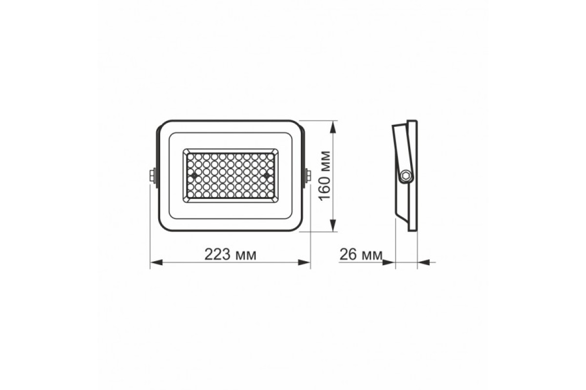 Світлодіодний прожектор VIDEX F2e 50W 5000K (VL-F2e-505W)