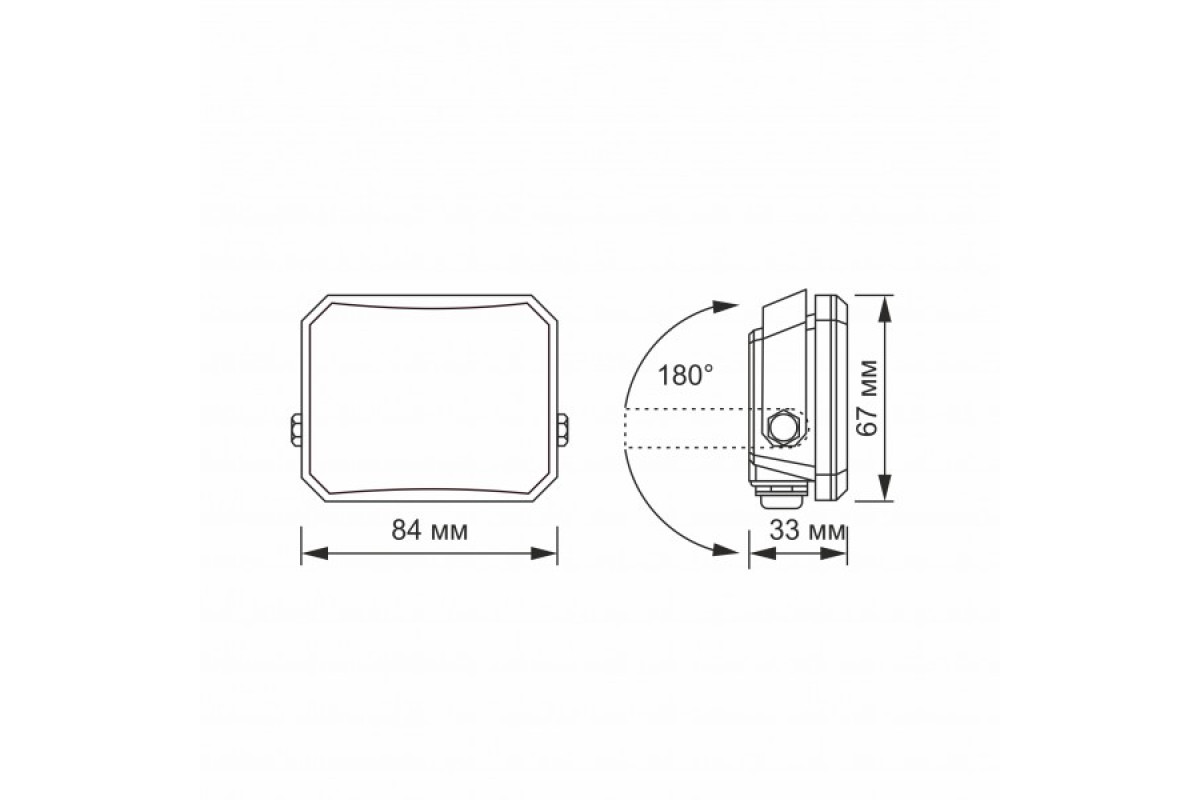 Світлодіодний прожектор VIDEX F3 10W 5000K 220V Black (VLE-F3-0105B)