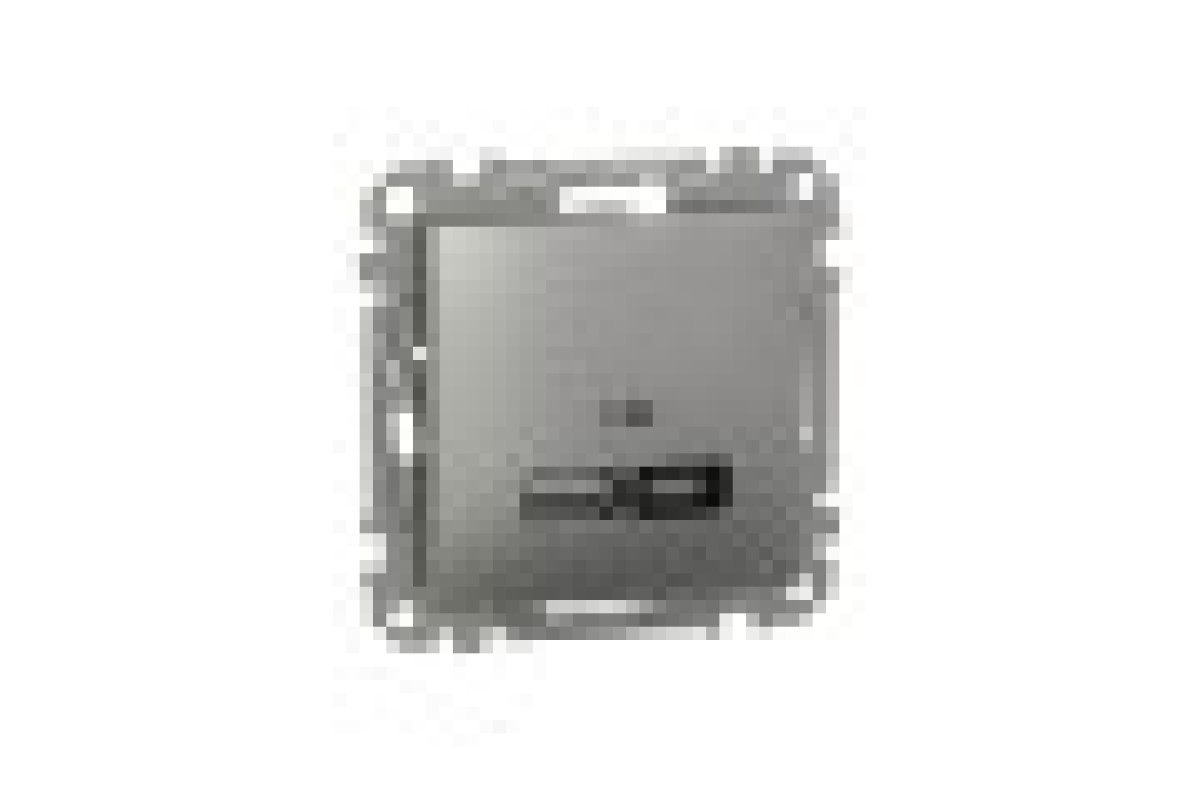 USB розетка, Sedna Design & Elements, тип A+C, 3 A, 21 Вт, алюміній (SDD113405)