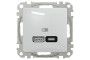 USB розетка, Sedna Design & Elements, тип A+C, 3 A, 21 Вт, білий (SDD111405)