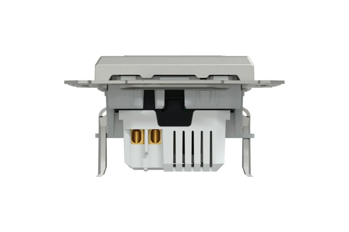 Подвійний зарядний пристрій USB, Asfora, тип A+C, 21 Вт, механізм з супортом, алюміній (EPH2700561)