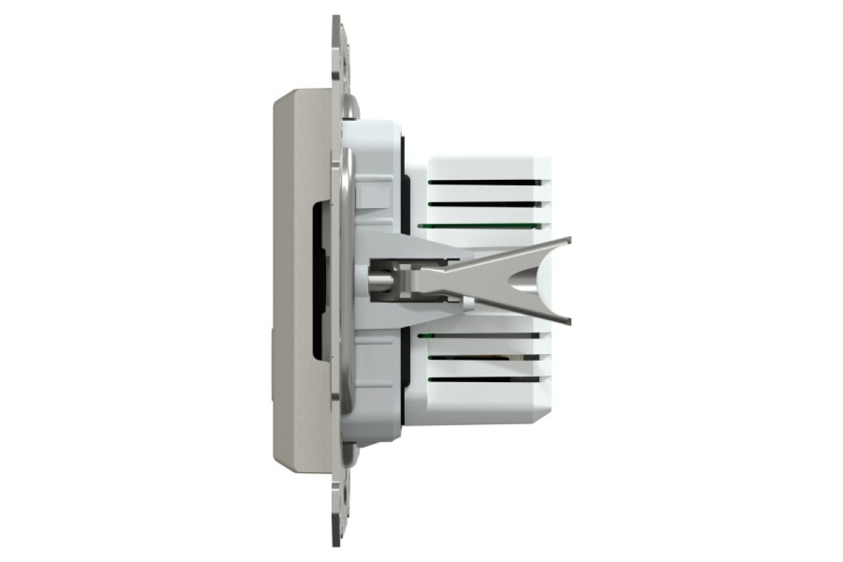 Подвійний зарядний пристрій USB, Asfora, тип A+C, 21 Вт, механізм з супортом, бронза (EPH2700569)