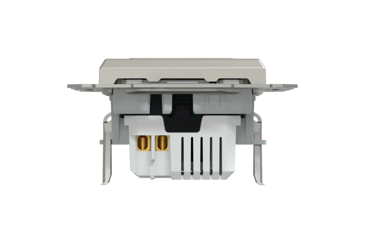 Подвійний зарядний пристрій USB, Asfora, тип A+C, 21 Вт, механізм з супортом, бронза (EPH2700569)