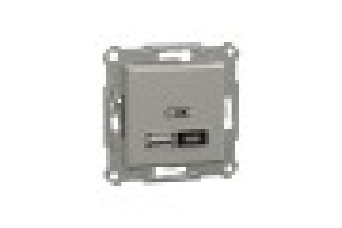 Подвійний зарядний пристрій USB, Asfora, тип A+C, 21 Вт, механізм з супортом, бронза (EPH2700569)