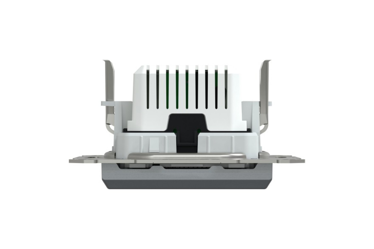 Подвійний зарядний пристрій USB, Asfora, тип A+C, 21 Вт, механізм з супортом, сталь (EPH2700562)