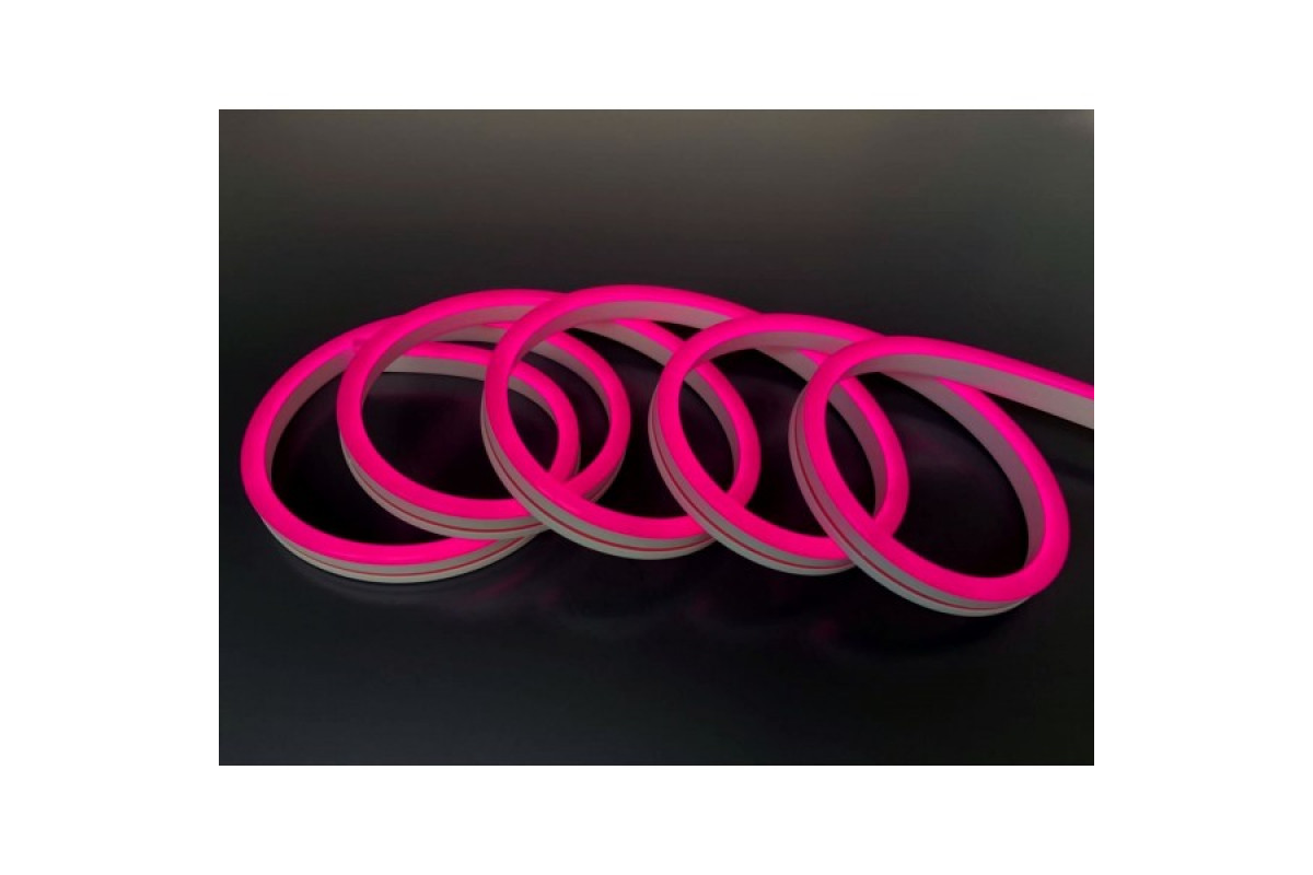 Світлодіодний неон PROLUM™ 8x16, IP68, 12V, Series "SF", Рожевий, PRO (120019)