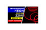 Світлодіодний неон PROLUM™ 8x16, IP68, 220V, Series "GL", Червоний, PRO (160008)