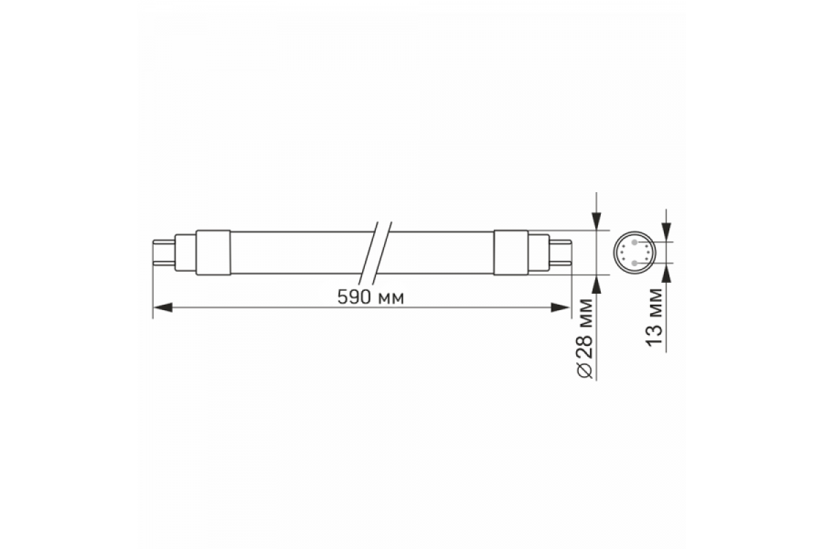 LED FITO лампа VIDEX T8F 9W 0.6M (VL-T8F-0906B)