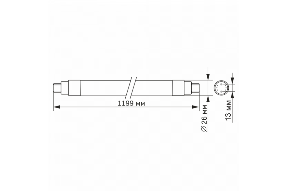 LED FITO лампа VIDEX T8F 18W 1.2M (VL-T8F-1812B)