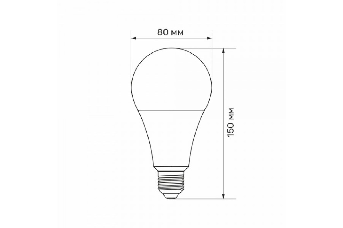 LED лампа TITANUM A80 18W E27 4100K (TLA8018274)