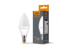 LED лампа VIDEX C37e 7W E14 4100K (VL-C37e-07144)